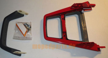 Gepäckträger mit Griff Peugot, Hercules, rot