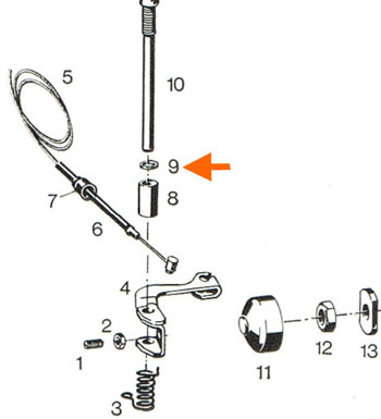 Runddichtring 6,65x1,78 mm für Kupplungshebel Prima, Sachs 505/2