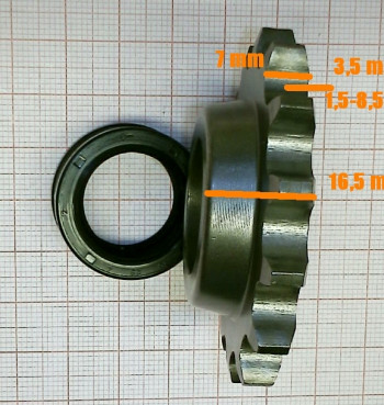 Ritzel pinion 13 Z. Hercules K125, Sachs 1251