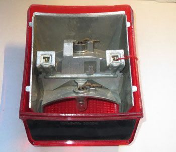 Rücklichtglas mit Einsatz, Verspa Piaggio, ca 150x190 mm, Altbestand