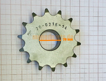 Ritzel pinion 14 Z KTM 50 80 offener Kettenkasten