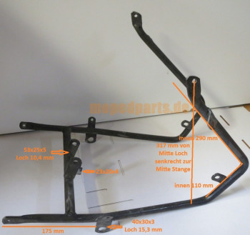 Foto mit Massen für Sachs Cup Verkleidung - kein Artikel