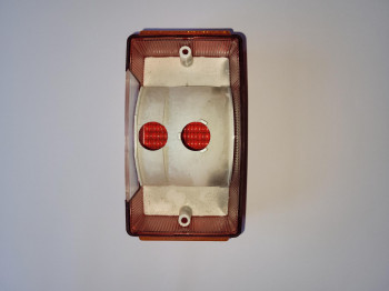 ULO254  Ersatzglas Rücklicht ULO  254 20 v3, mit Reflektoren, original, Hercules, Zündapp, Puch, Kreidler