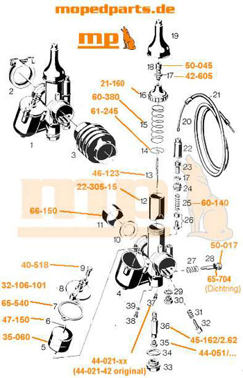 Luftregulierungsschraube, ari control screw, Bing Typ 1/19/31, Hercules K50 R