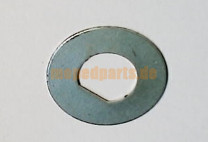 Sicherungsscheibe Zündapp 444, D 20,3 mm, Langloch ca 10,1x9,35mm, Stärke 0,5 mm, aus Altbestand