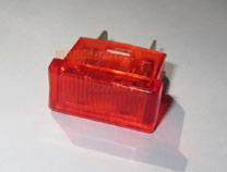 Kontrolleuchte rot, eckig, 6V