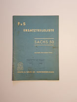 Ersatzteilliste, gebraucht, Sachs 50 Ersatzteilliste, gebraucht, Sachs 50