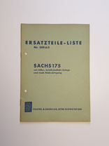 Ersatzteilliste, gebraucht, Sachs 175 Ersatzteilliste, gebraucht, Sachs 175