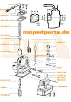 Schwimmerachse Bing Vergaser 85/10/..., 85/12..