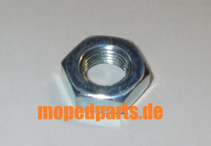 Mutter M10x1, flach,  Kupplung Sachs 505, Hercules, Kurbelwelle Sachs 50, 501, 505