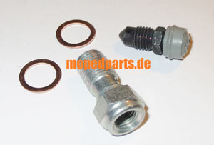 Hohlschraube Magura M10x1 mit Entlüftungsschraube für Bremsleitungen