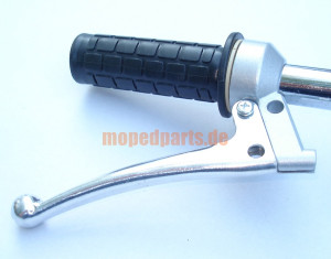 Gasgriff grau mit Bremshebel für Moped und Mofa