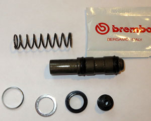 Dichtsatz und Kolben, KTM 80 RL, RLW, Fußbremspumpe, 15 mm