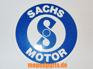 Aufkleber Sachs Motor, rund, 76 mm