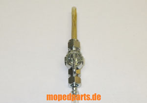 Benzinhahn Metall, 12x1 mm Anschluss, Abgang unten gerade