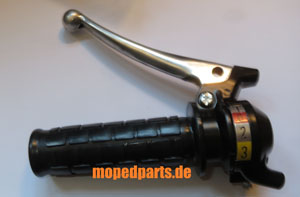 3-Gang Schaltgriff schwarz mit Metallhebel