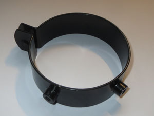 Auspuffschelle schwarz, 88 mm, Gewinde 6 MM