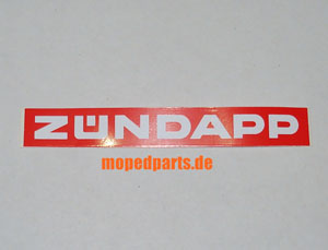 Aufkleber Zündapp, 128x15 mm ******