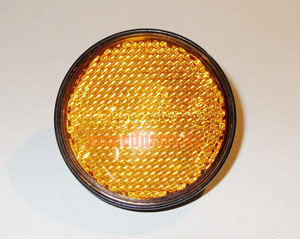 Seitenreflektor gelb, Durchmesser 59 mm