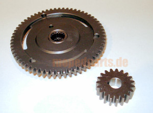 Vorgelegerad + Antriebsrad mit gerader Verzahnung, Sachs 50S, 50SW, 501