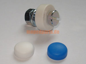 Nummernschildschraube weiss, M6x20 mm