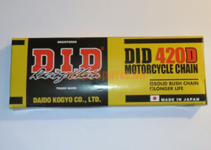 Kette 420, 120 Glieder LKR + KKR, 1/2 x 1/4, DID