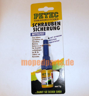 Schraubensicherung PETEC, mittelfest