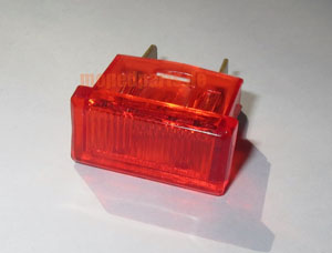 Kontrolleuchte rot, eckig, 6V