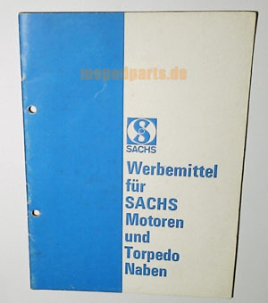 Ersatzteilliste, gebraucht, Werbemittel für SACHS Motoren und Torpedo Naben