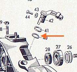 Dichtring für Schalt- / Kupplungshebel Sachs , Kupfer, 1,5 mm st