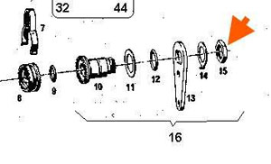 Sechskantmutter M20,8x1 mm, Kupplung Sachs 50, Bremshebel Hercules Prima, Prima GTs 50, Bremshebel Prima