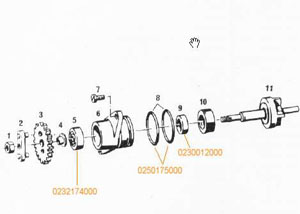 Wellendichtring Wasserpumpe Sachs 50Sw 80SW