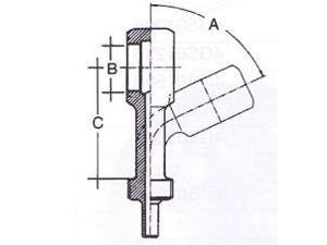 Ringanschluss 25 Grad, gebogen