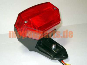 Rücklicht mit Schutzblechsockel, Hercules K50 RL + SE, Zündapp KS 50, Nachbau