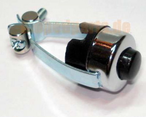 Hupenknopf chrom mit Schelle