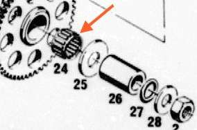 Nadelkranz Hinterrad Sachs Saxonette