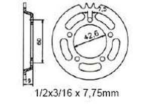 Kettenrad 50 Z, sprocket Hercules Prima GT GX