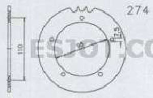 Kettenrad sprocket 35 Z. Hercules Supra 4 GP KX 5, Esjot