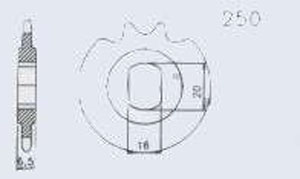 Ritzel pinion 13 Zähne Supra 4 GP, Sachs 501, Mofa G3, Mofa G3, MK1, MK2