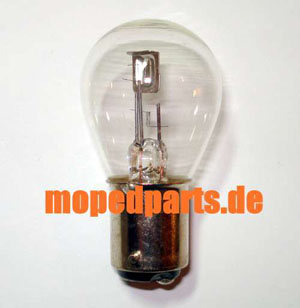 Glühbirne Sockel BAX15d, 6V, 15/15Watt, 15mm