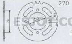 Kettenrad sprocket 46 Zähne Hercules HS 1230, Supra Enduro, XE5