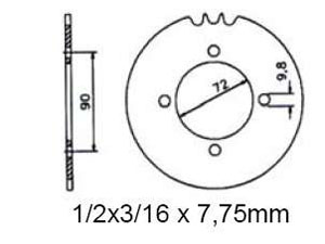 Kettenrad sprocket 32 Z. KTM GP 50 MS, 50 SS
