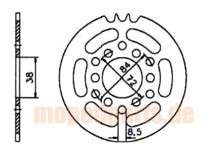 Kettenrad 45 Z.,für Puch Maxi GS 2 - X 30 Turbo