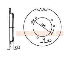 Kettenrad 45 Z, für Puch Maxi N, S, X30A, X40