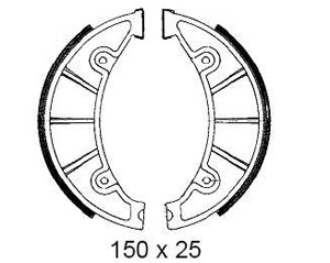 Bremsbacken Zündapp KS50, GTS50, KS80, KS80 Super, 150 mm