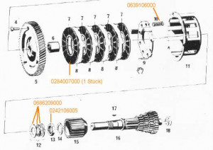 Sechskantmutter M18x1 Kupplung Sachs, 50S, 125, 80
