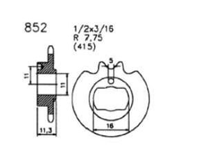 Ritzel, sprocket, Zündapp, 11 Z., ZX 25, Star 1/2