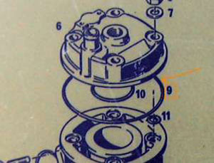 Dichtung Zylinderkopf auen Sachs 50/5W KF  ZX1