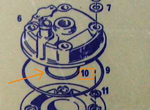 Dichtung Zylinderkopf innen Sachs 50/5W KF Hecules ZX1, hitzefest