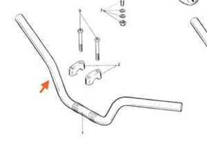 Lenker verchromt, Zündapp CS 25, CS 50, C50, GTS50